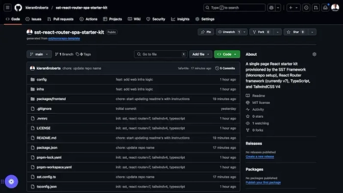 SST/React-Router(v7) SPA Starter Kit highlight